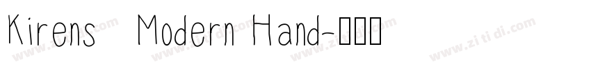 Kirens   Modern Hand字体转换